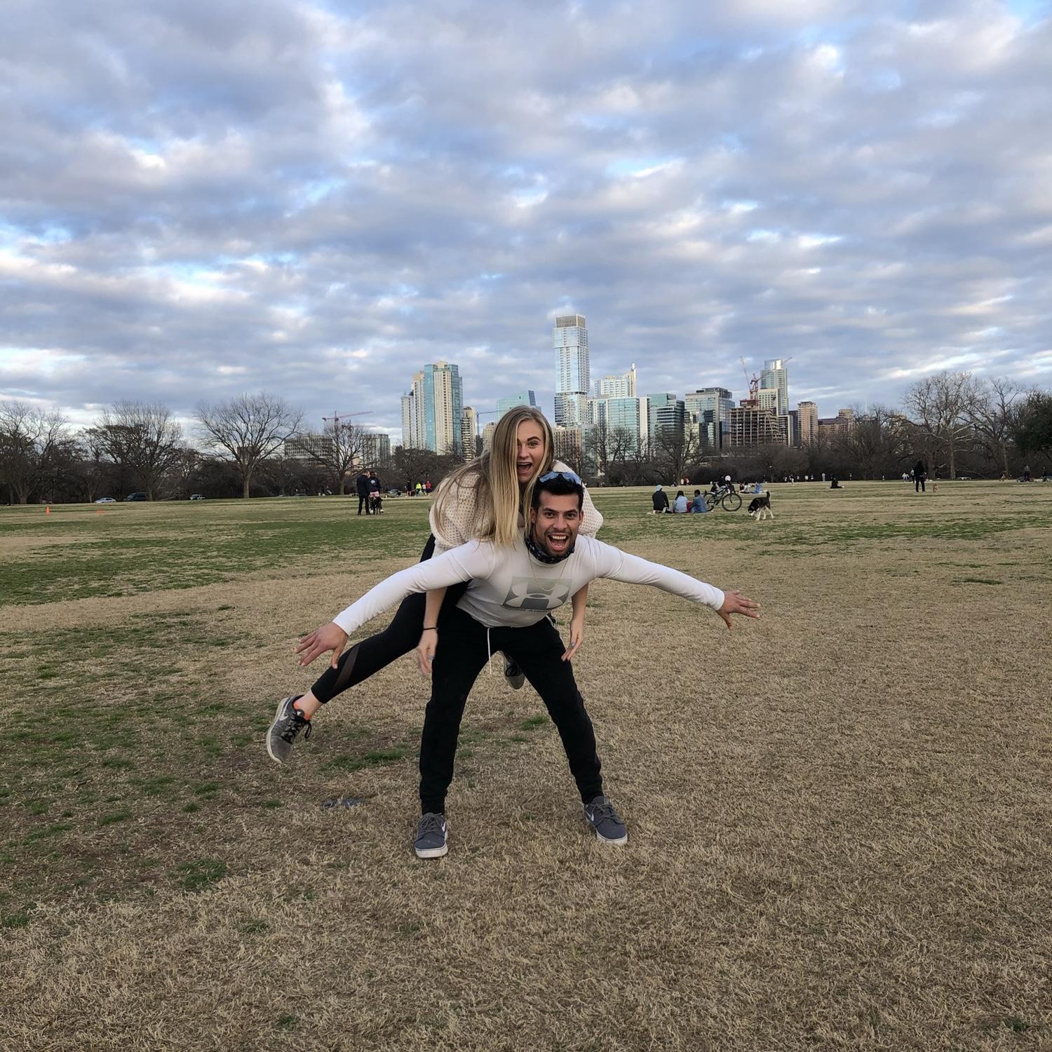 Loving every second of this trip! Fun fact - this was Sam’s first ever plane ride and it was to one of his favorite places to visit, TEXAS 😊 Zilker Park February 2021