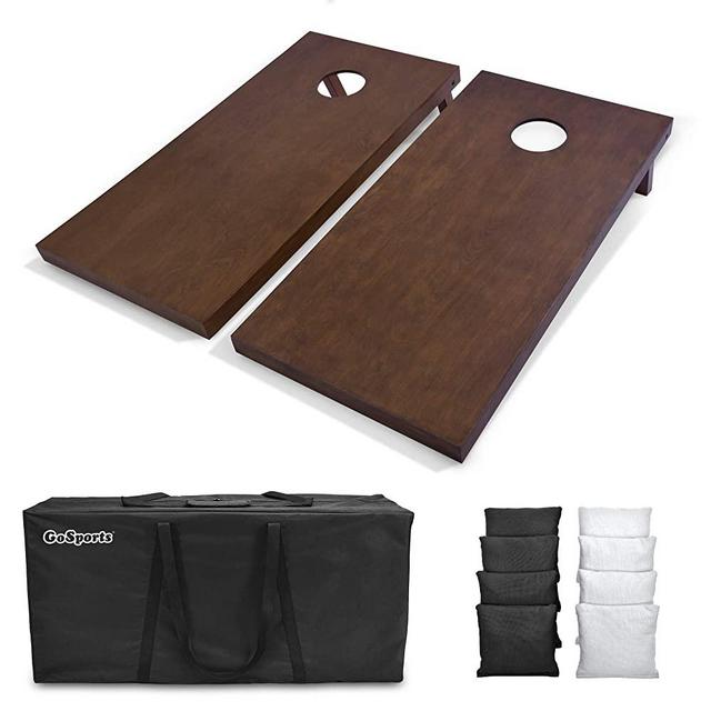 GoSports 4'x2' Regulation Size Wooden Cornhole Boards Set - Includes Carrying Case and Over 100 Optional Bean Bag Colors