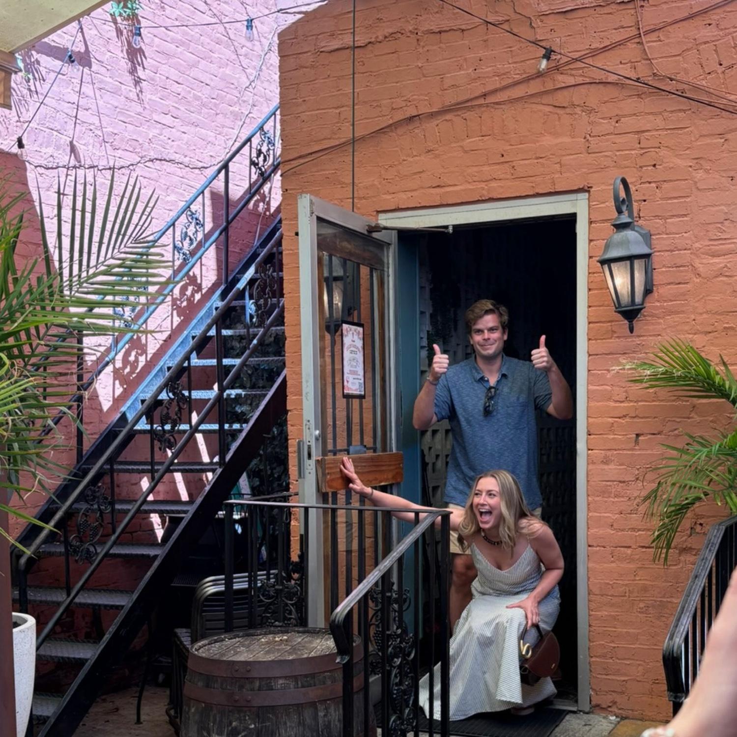 Second best surprise of the day!! After Spencer proposed, he took Lauren to their favorite neighborhood spot where he had family and friends waiting to celebrate!