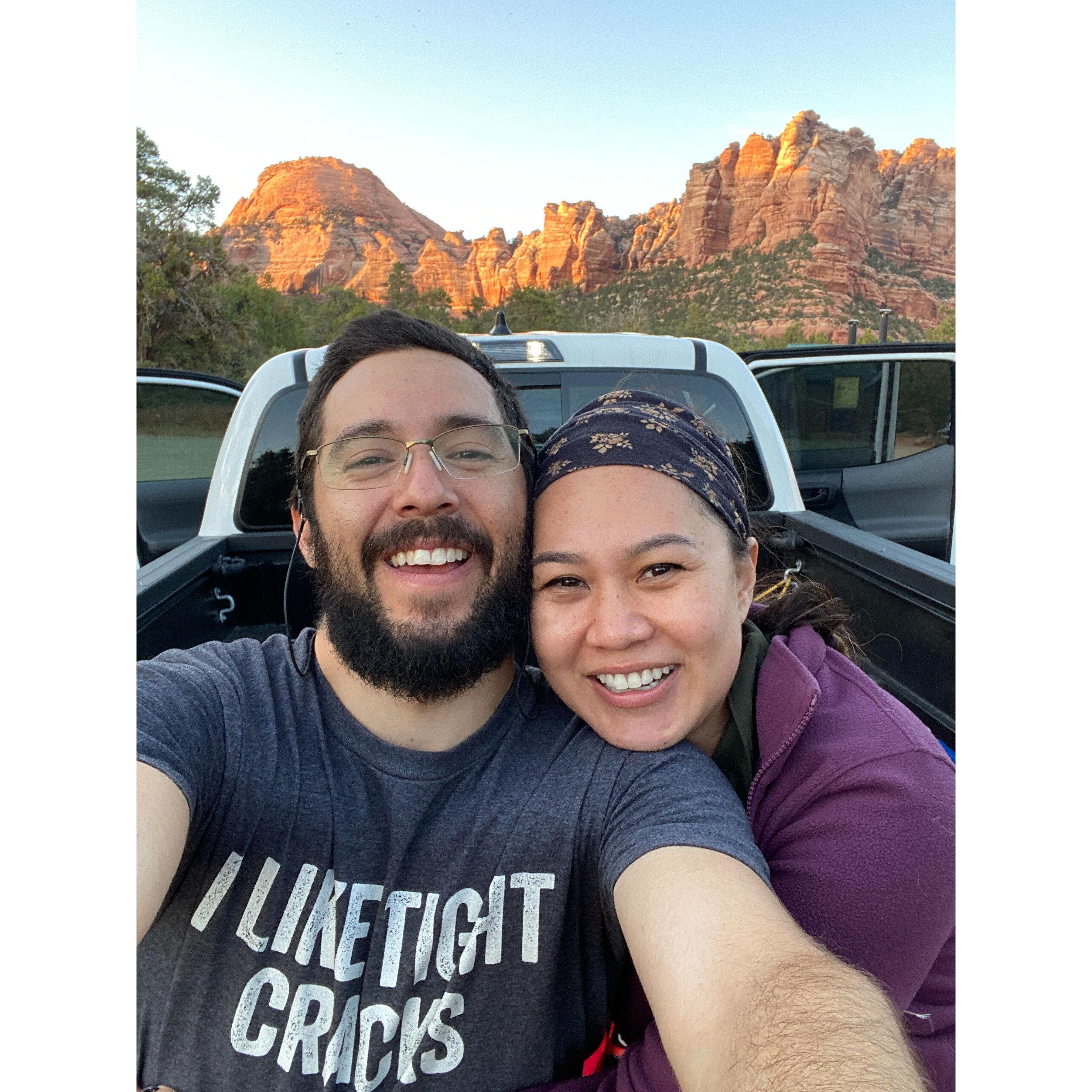 Our first photo with the Tacoma.