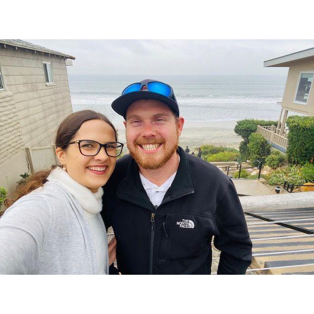 Our last moments living in San Diego. Came to our first date spot.
