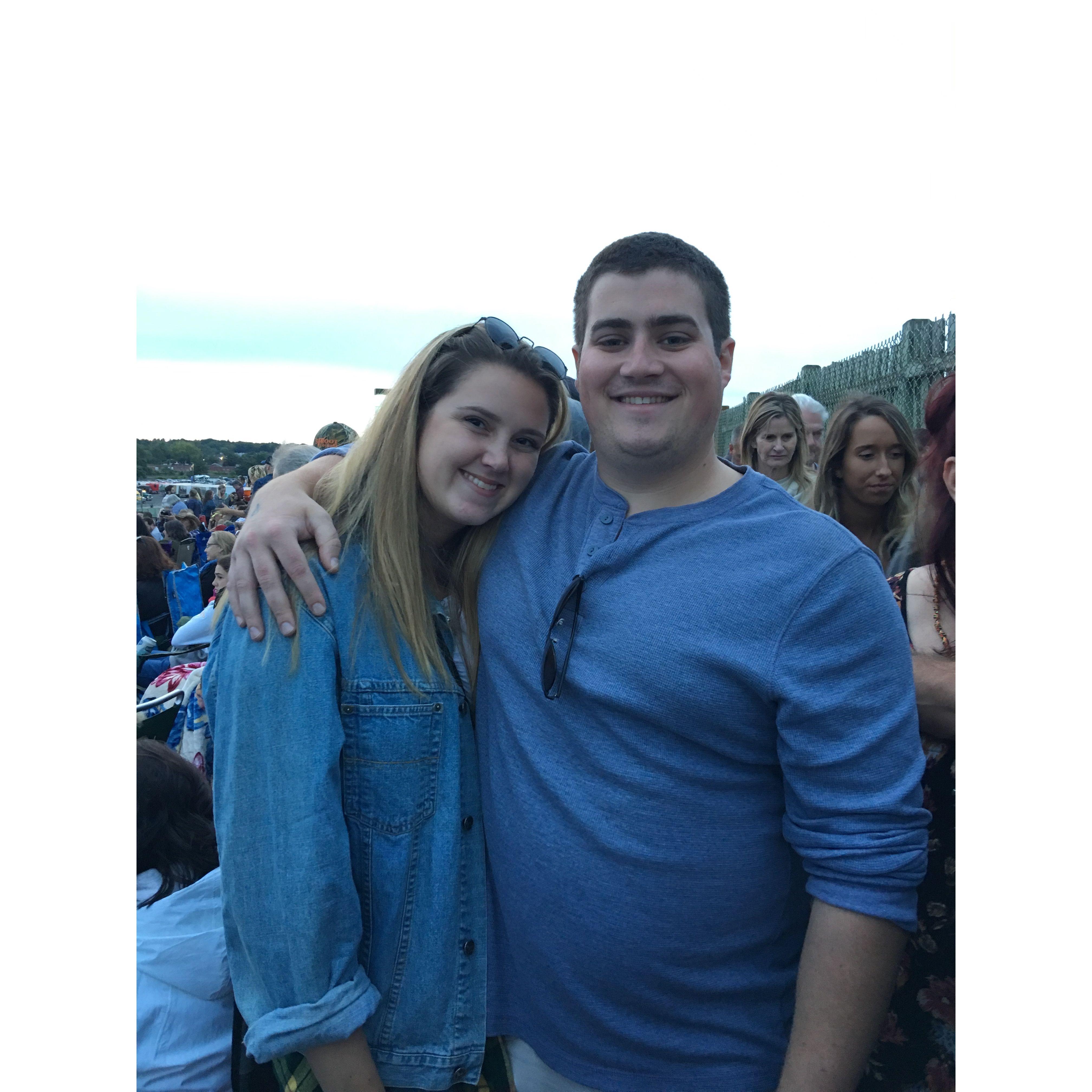 On the other hand, we all know that Kevin is a big fan of the Dave Mathews Band. This was taken at one of the many DMB shows we have seen together.