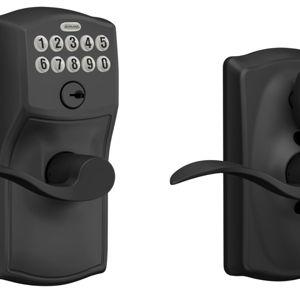 Matte Black - SCHLAGE Keypad Entry with Electronic Lock