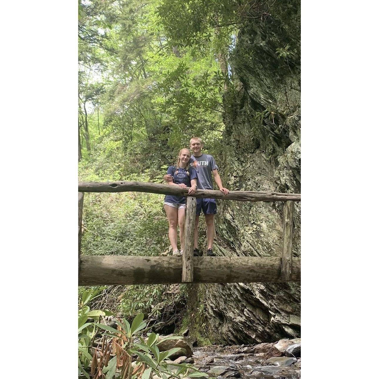 On trail at The Great Smokey Mountains