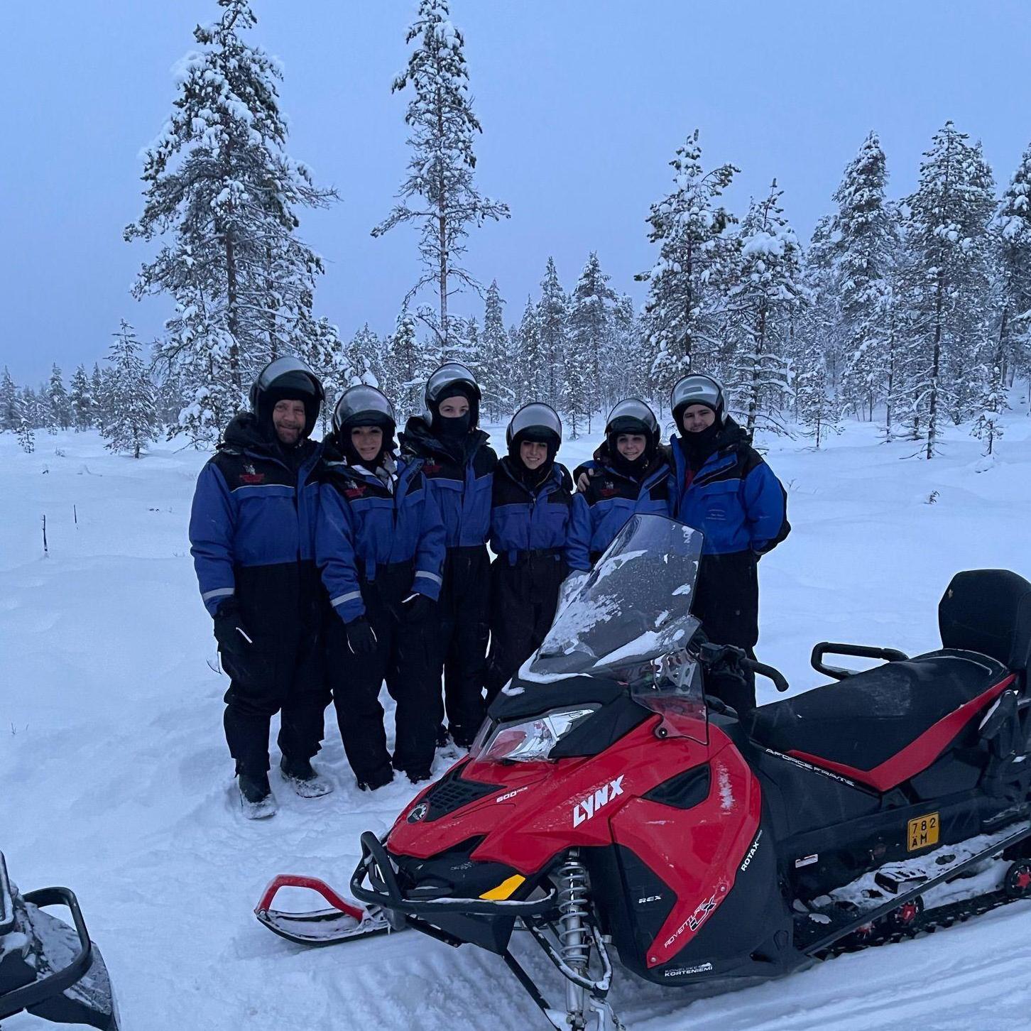 Snowmobiling in the North Pole