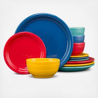 Bistro Coupe 12-Piece Vibrant Dinnerware Set, Service for 4