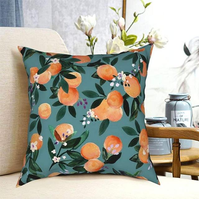 Dxichy Clementine Oranges Four Seasons Throw Pillow Covers Indoor Modern Decorative Throw Pillow Case Cushion Case for Room Bedroom Room Sofa Chair Car