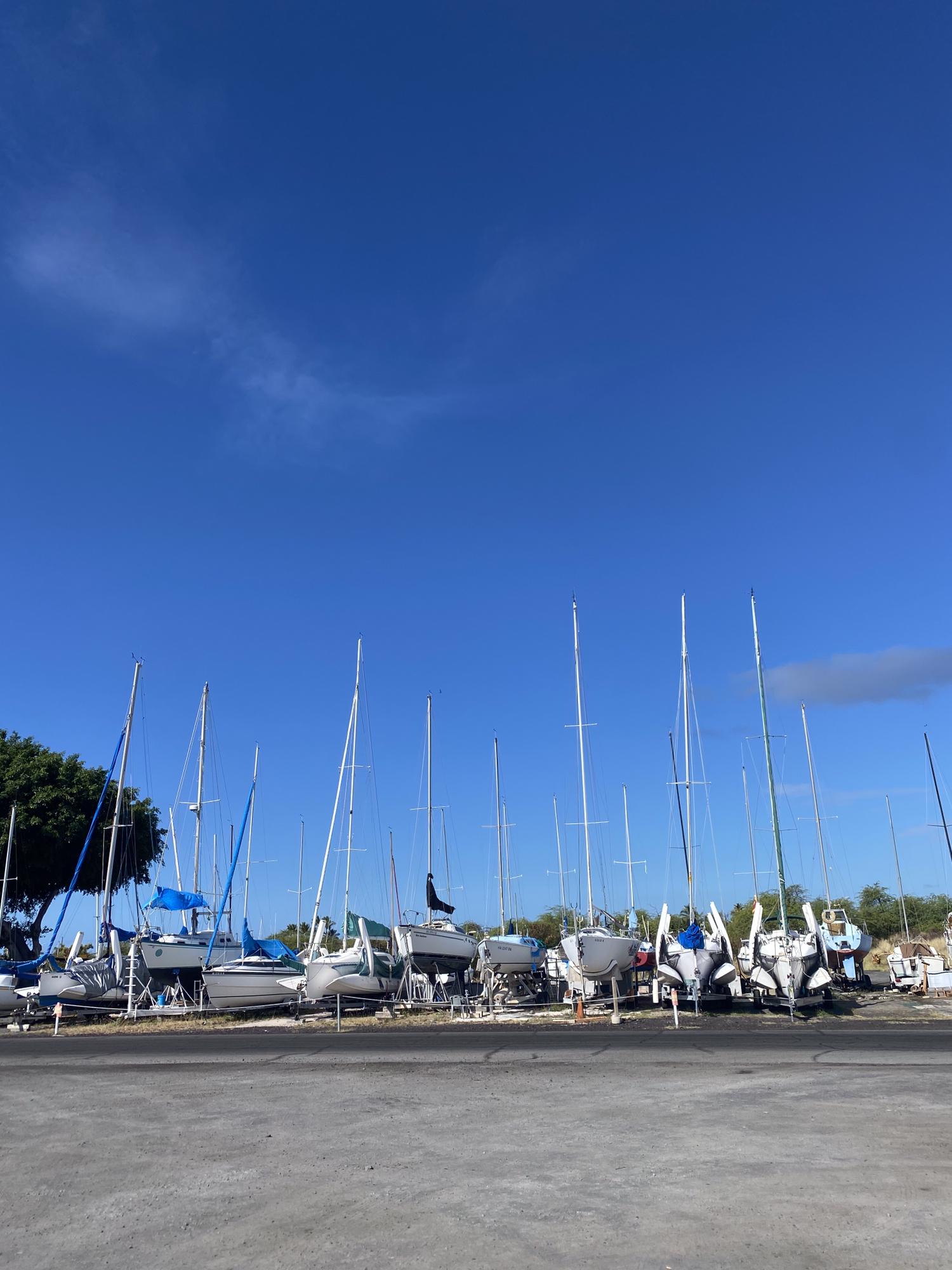 View from the parking lot- Honokohau Sailing Club