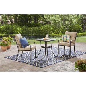 Mainstays Forest Hills 3-Piece Outdoor Bistro Set, Multiple Colors