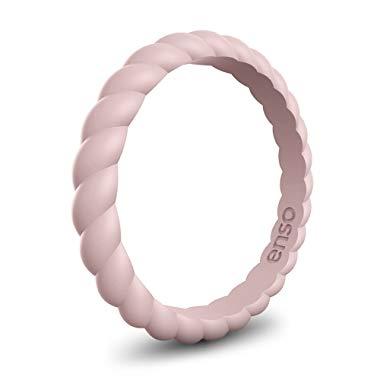 Enso Rings Braided Silicone Rings Premium Fashion Forward Stackable Silicone Ring