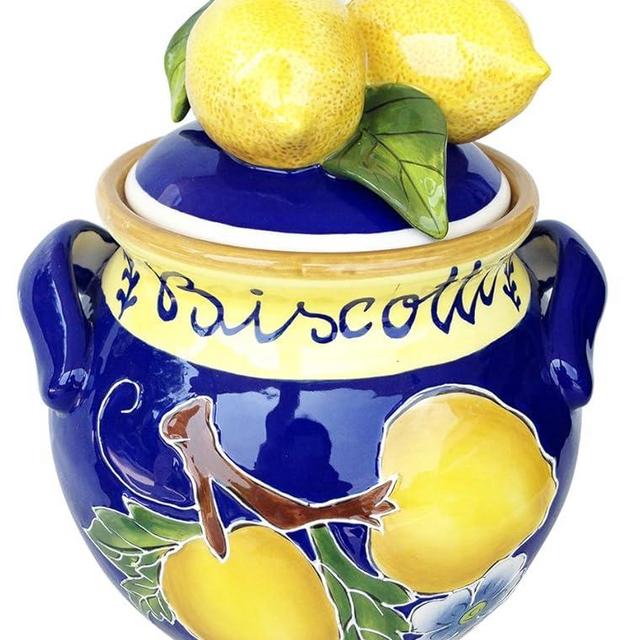 Blue Sky Ceramic Lemon Cookie Jar