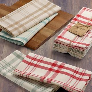 Market Plaid Mixed Color Napkin, Set of 4