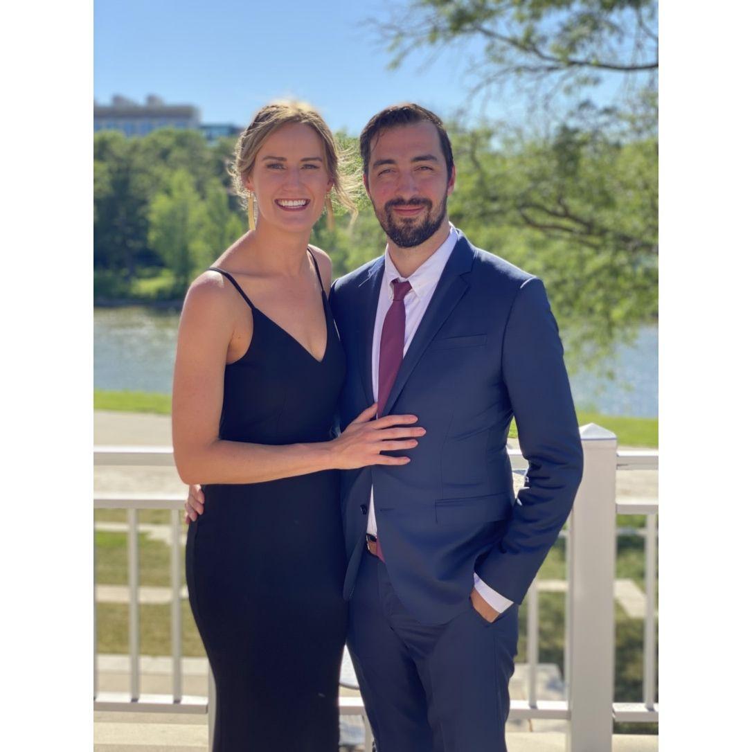 First wedding together! Shoutout to Garret & Kat!