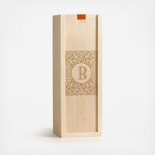 Ornate Monogrammed Wine Box