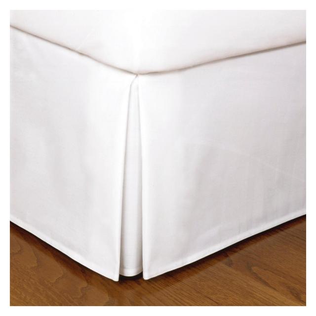 White Tailored Microfiber 14" Bed Skirt (Queen)