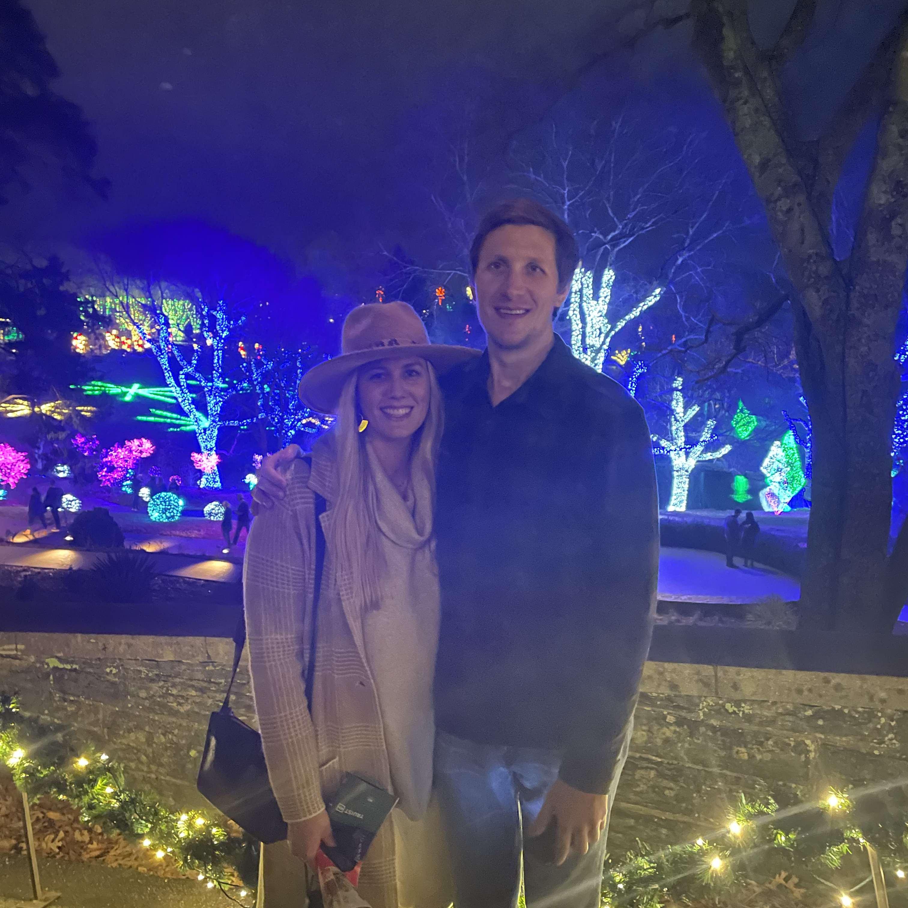 Christmas lights at Cheekwood