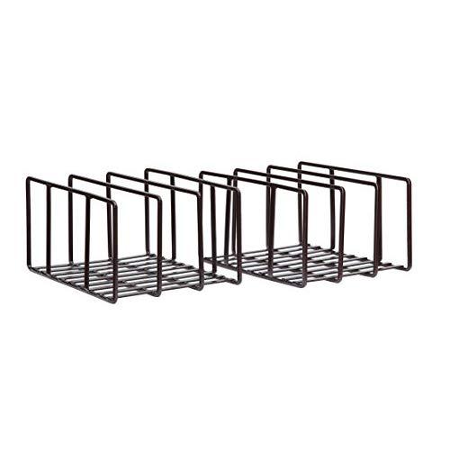 STORAGE MANIAC Pot Lid Organizer|Cutting Board Holder|Sheet Pan Organizer, Bronze, 2-Pack
