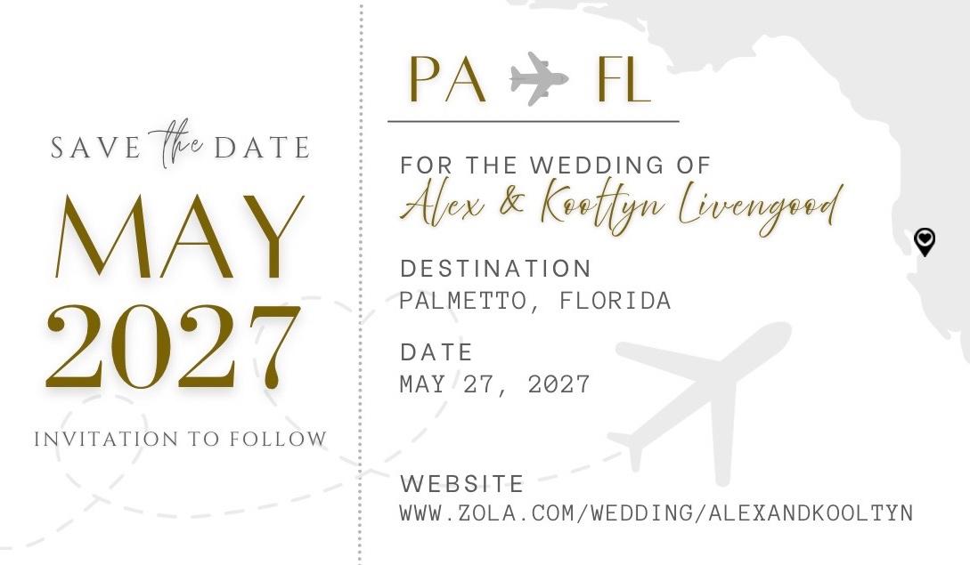 The Wedding Website of Alex Recupero and Kooltyn Livengood
