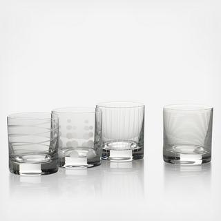 Cheers Double Old Fashioned Glass, Set of 4