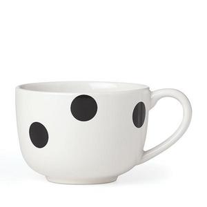 Kate spade new york All in Good Taste Deco Dot™ Black Latte Mug by Lenox