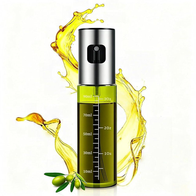 Eavkoar Oil Sprayer for Cooking, 3.38oz/ 100ml Food-grade Premium Olive Oil Dispenser Bottle for Kitchen Gadgets, Air Fryer, Salad, Frying, BBQ (Light Blockage)