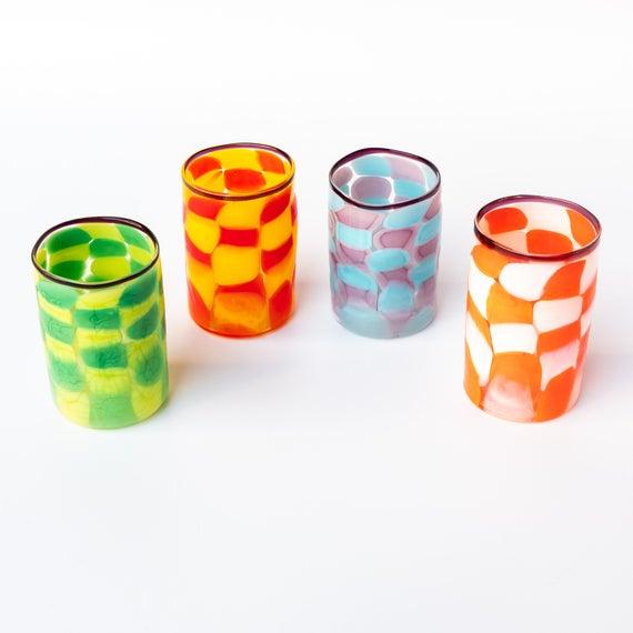 4 bicchierini in vetro di Murano