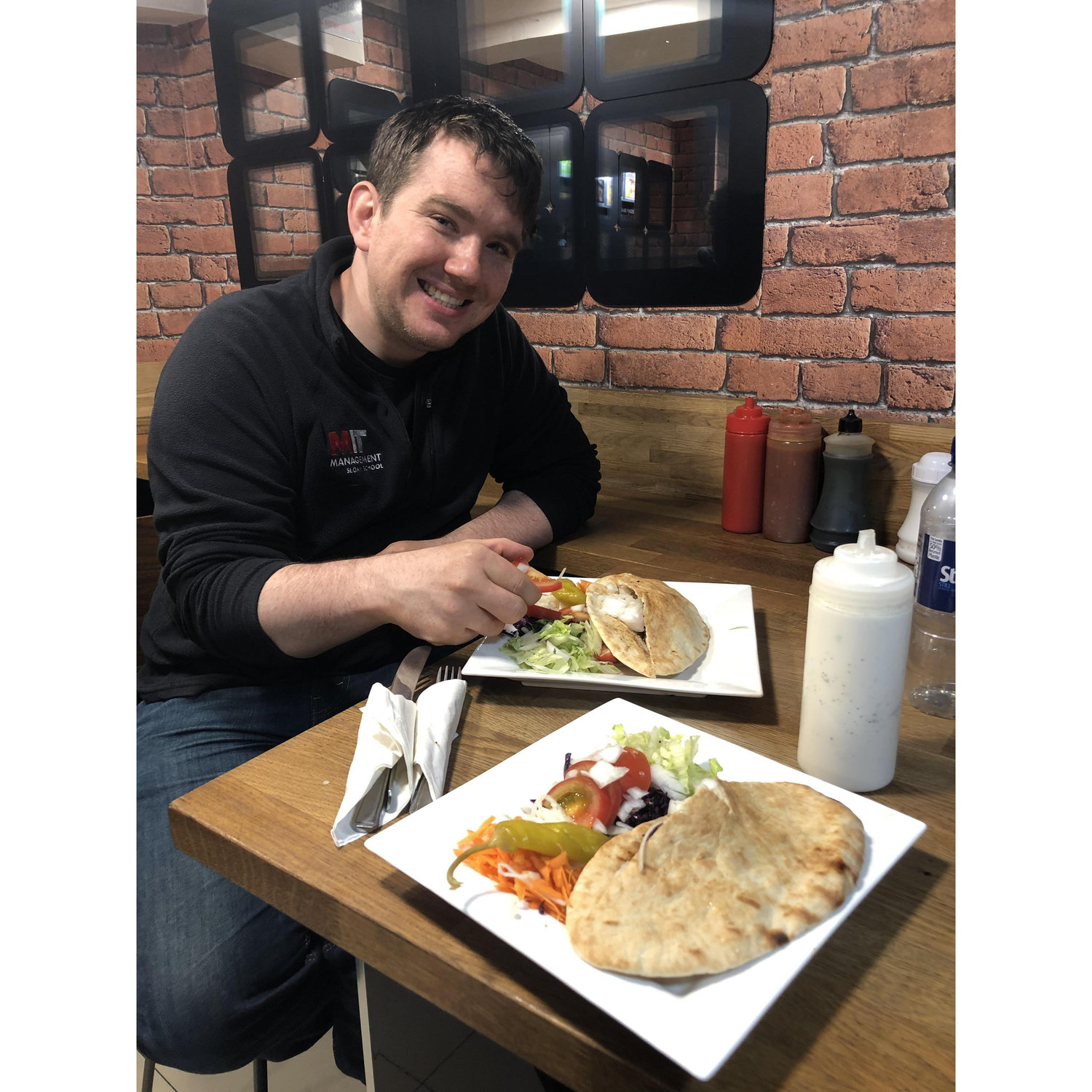Kebabs hit the spot after seeing Hamilton - London, 2019
