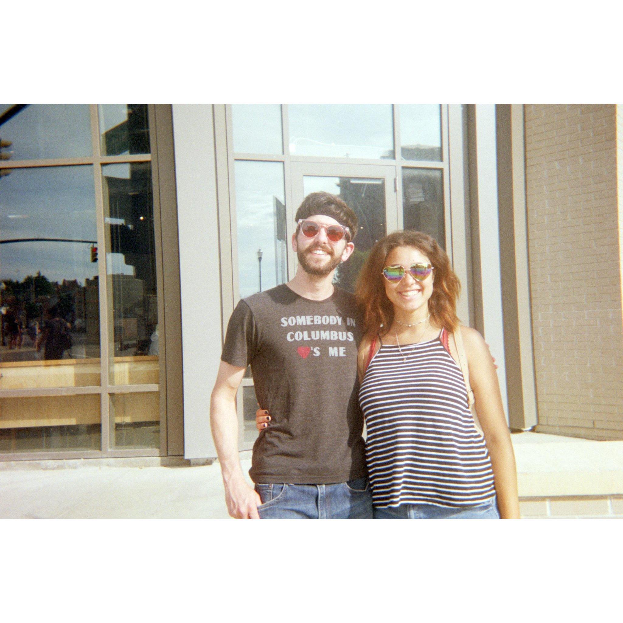 This was on our second date at the end of our photo scavenger hunt on N. High St.