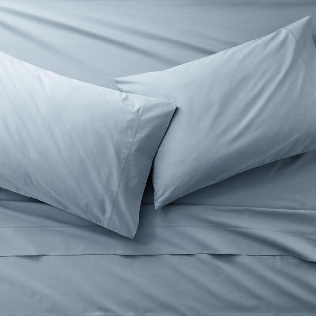 400 Thread Count Percale Blue King Sheet Set