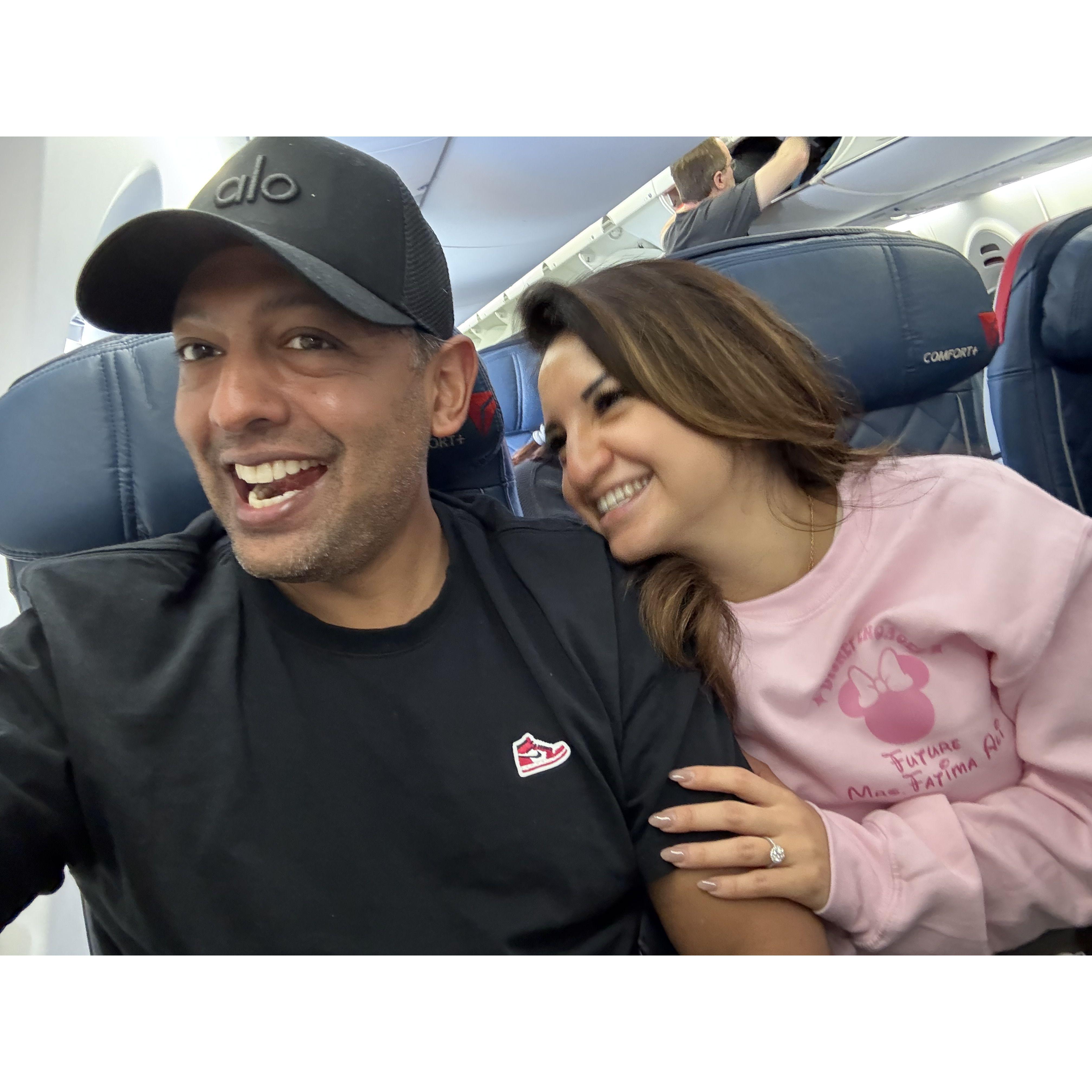 Coming back to Seattle from Disneyland as his fiancee