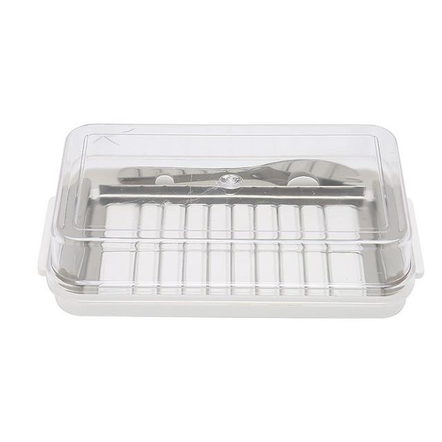 Leopacat Butter Slicer and Cheese Slicer, Dividable Lid Airtight Preservation Container Box