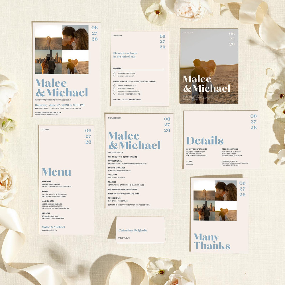 Vitale Photo | Linen | Zola Save The Dates
