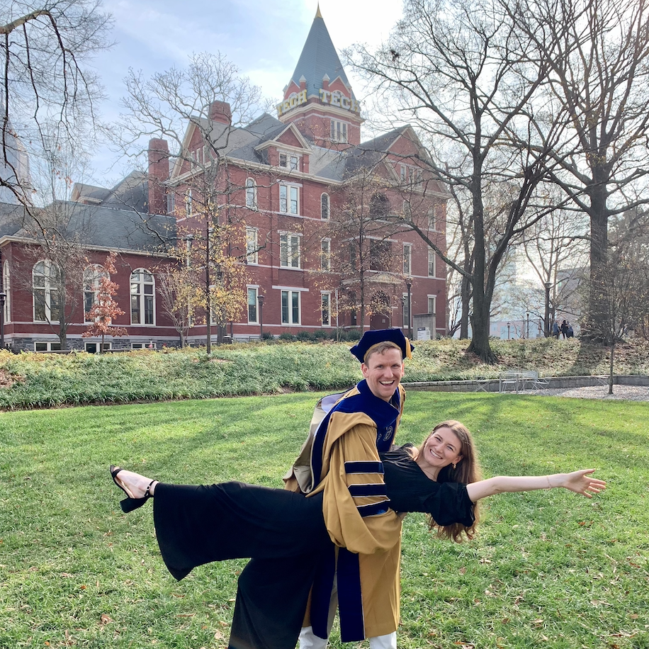 Celebrating Mac's PhD graduation from Georgia Tech!