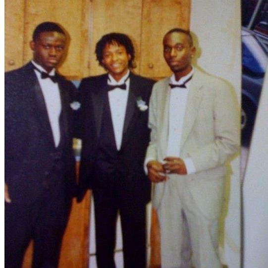 Moses and Mark at Joshua's wedding.