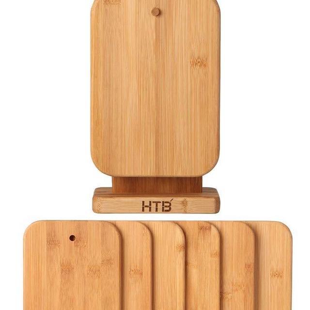 Bamboo Cutting Board Set for Kitchen,Small Cutting Boards with Holder,Serving Boards for Sandwich Cheese Meal Breakfast