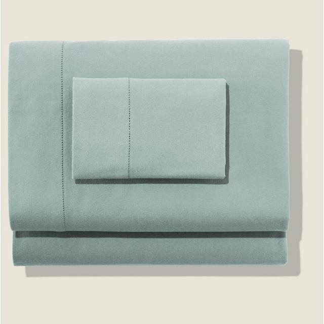 Premium Supima Flannel Sheet Collection Queen, Mid Blue