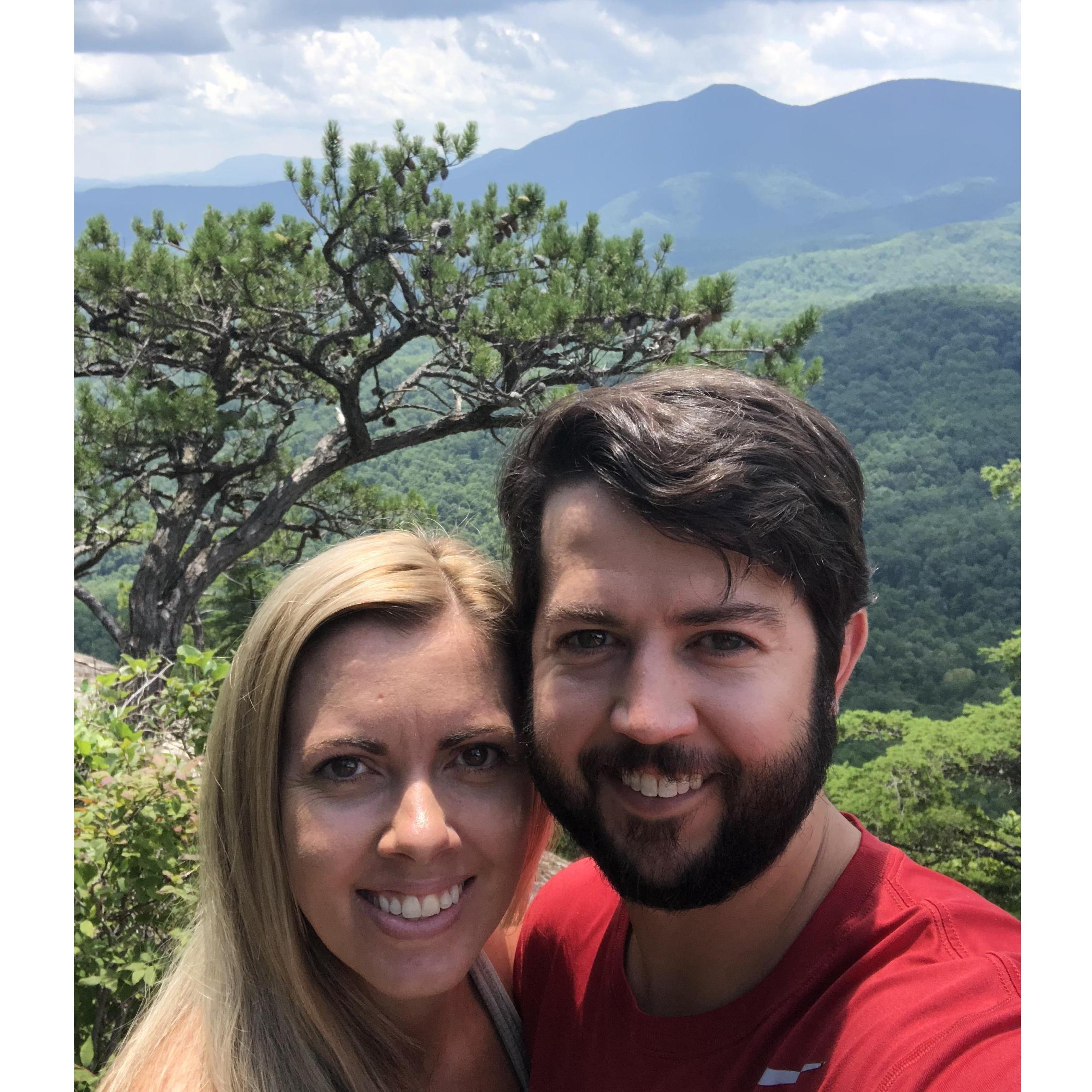 The view from one of the hikes we took during our trip to Asheville, NC