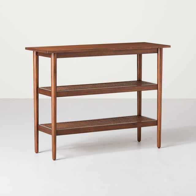 Wood & Cane Console Table Brown - Hearth & Hand™ with Magnolia