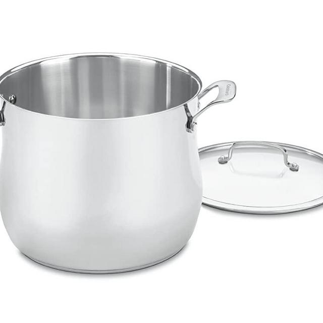 Cuisinart 466-26 Contour Stainless 12-Quart Stockpot with Glass Cover