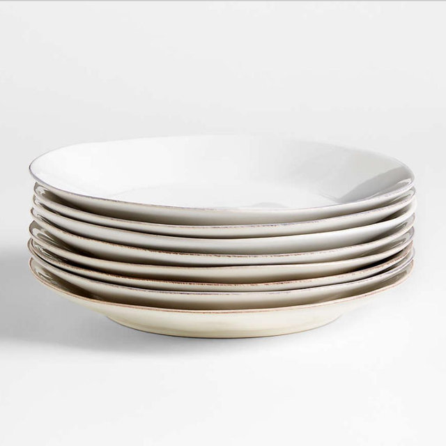 Marin White Stoneware Dinner Plate