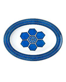 Hermès Bleus D'Ailleurs Large Oval Platter