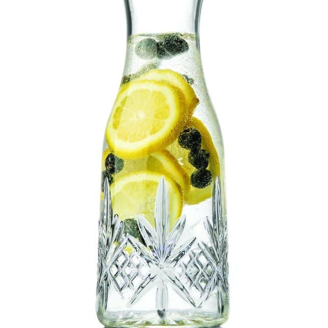 Godinger Carafe, Pitcher, Glass Pitcher, Drinking Carafe, Dublin Crystal for Juices, Iced Tea, and More – Ideal Gift & Decorative Piece for Any Occasion, 32oz