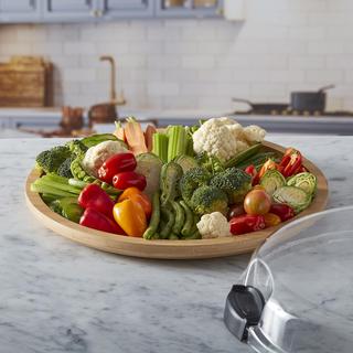 Build-a-Board Round Cutting Board with Storage Lid