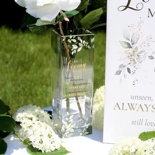 Memorial Vase with sympathy verse