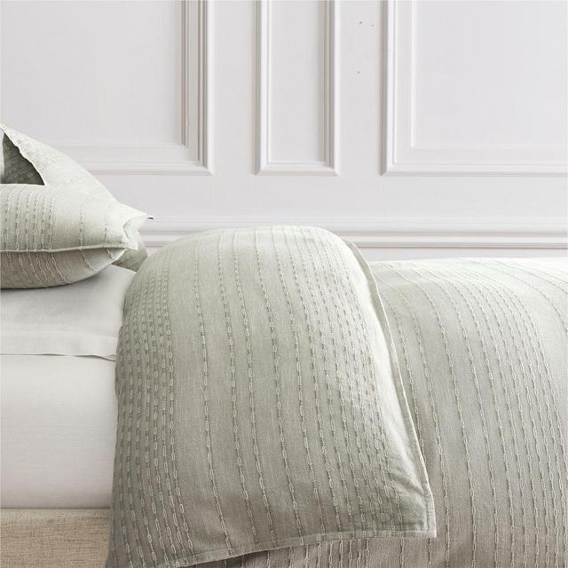 Reese Linen Cotton Full/Queen Duvet, Celadon