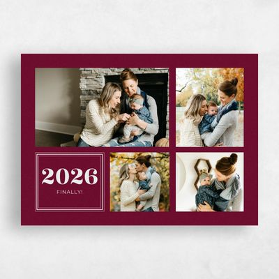 Burgundy, Red Holiday Card - Shibuya