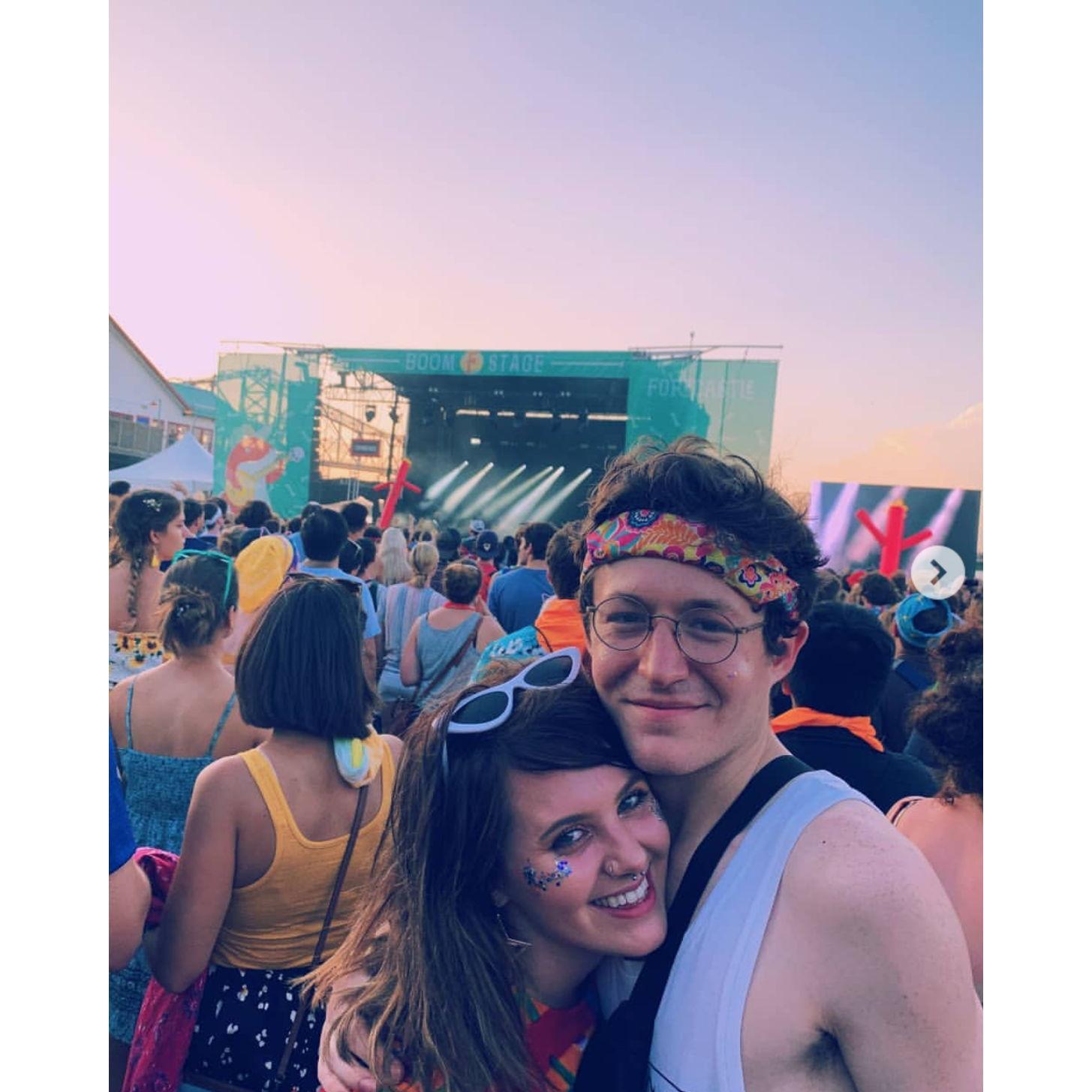 Ed's 22nd birthday, July 2019. We went to Forecastle Festival with Ed's twin sister, Emma, and a group of college friends.