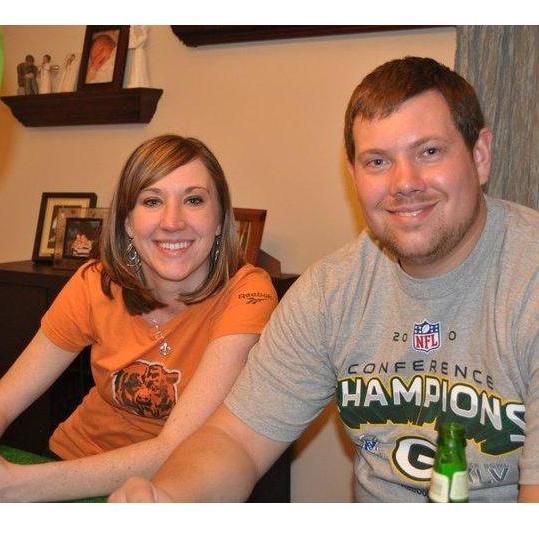 Opposite sides, but still happy together!