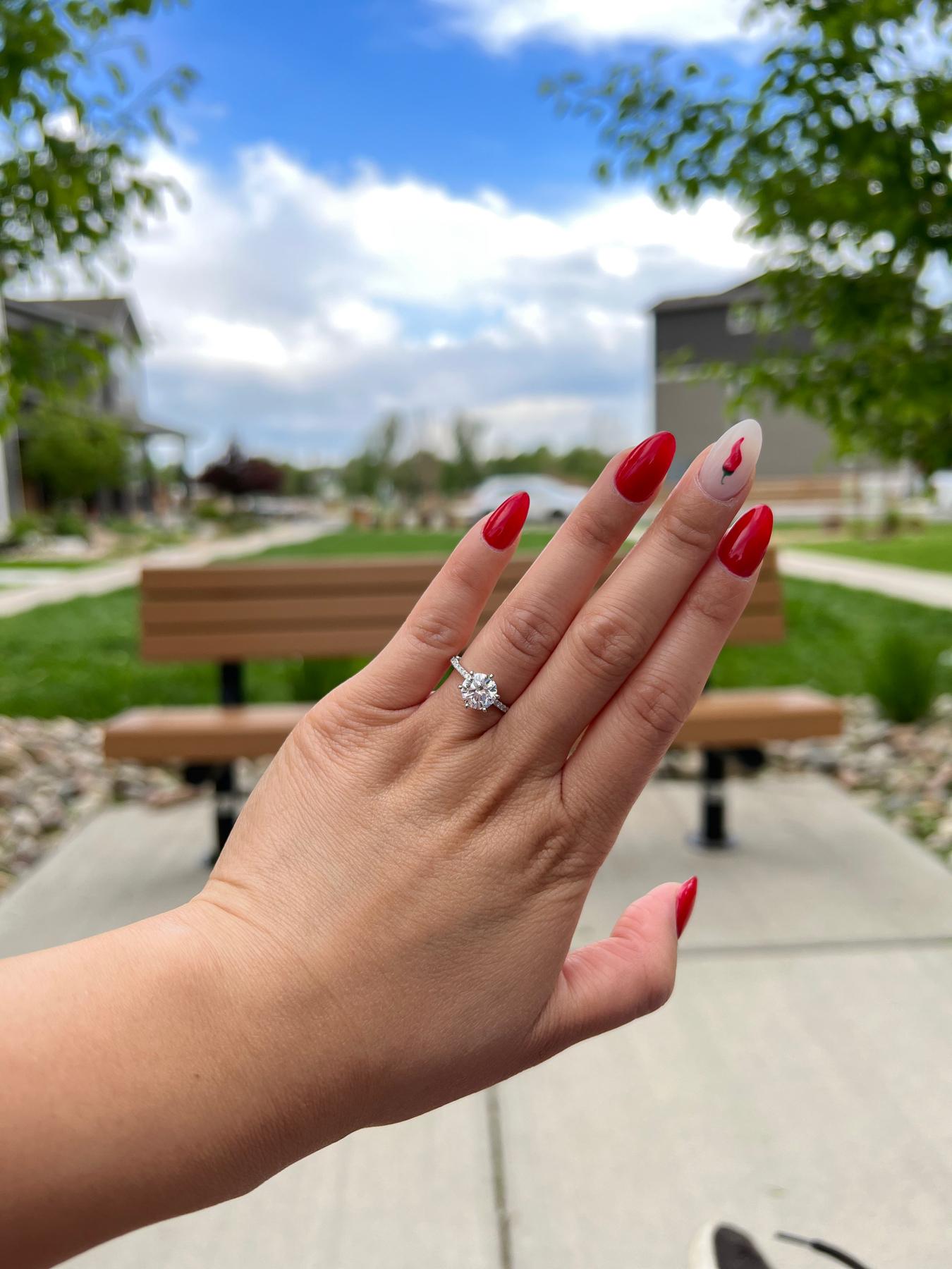 Wedding ring! 
The beautiful nails done by the bridesmaid Maria Vu!