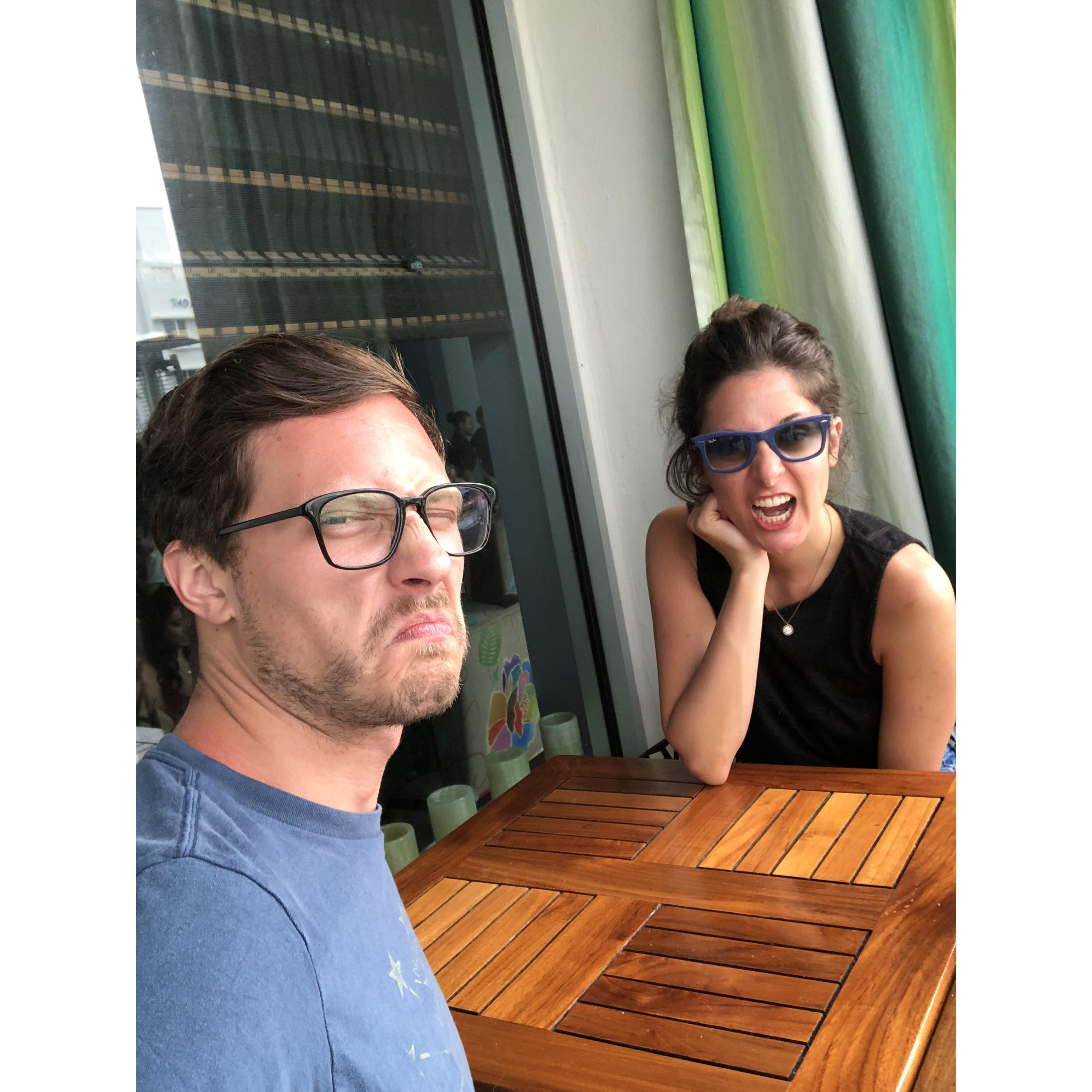 Our first trip together was to Miami, FL for Caroline's birthday.